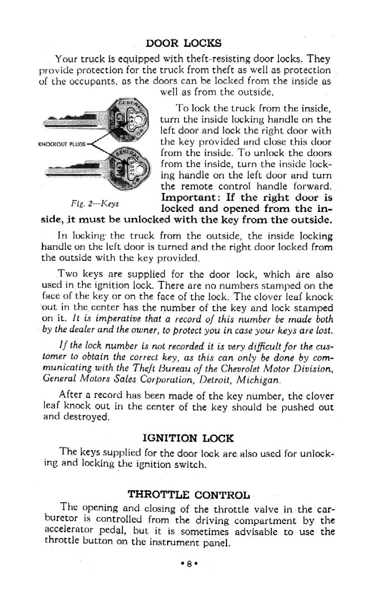 1942 Chevrolet Truck Owners Manual Page 48